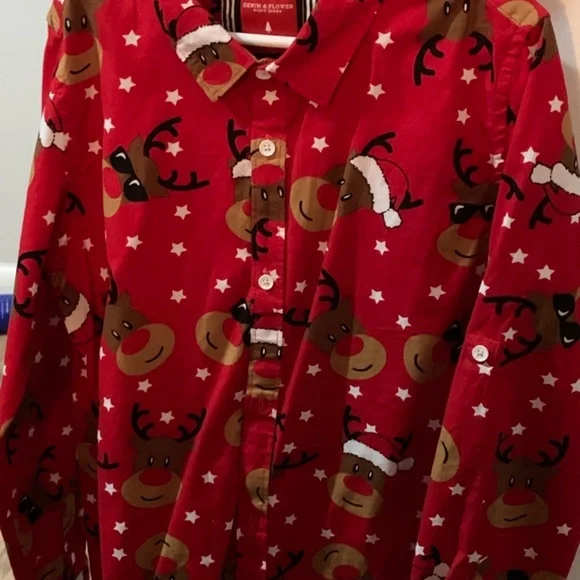 Denim and Flower Boys button down shirt - Picture 2 of 3